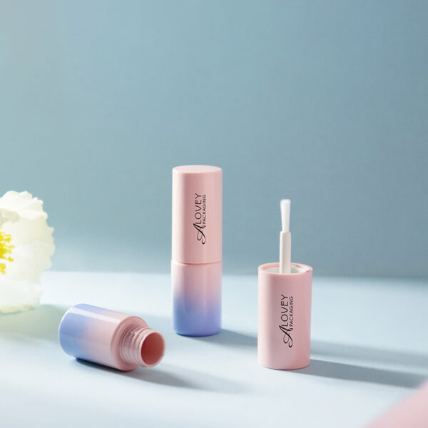 9ml Cosmetics Packaging For Gradient Color Round Shape Empty Lip Gloss Tube Custom Logo (6)