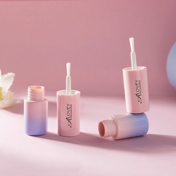 9ml Cosmetics Packaging For Gradient Color Round Shape Empty Lip Gloss Tube Custom Logo (6)