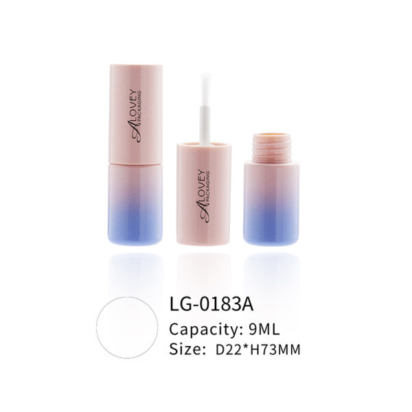 9ml Cosmetics Packaging For Gradient Color Round Shape Empty Lip Gloss Tube Custom Logo (6)