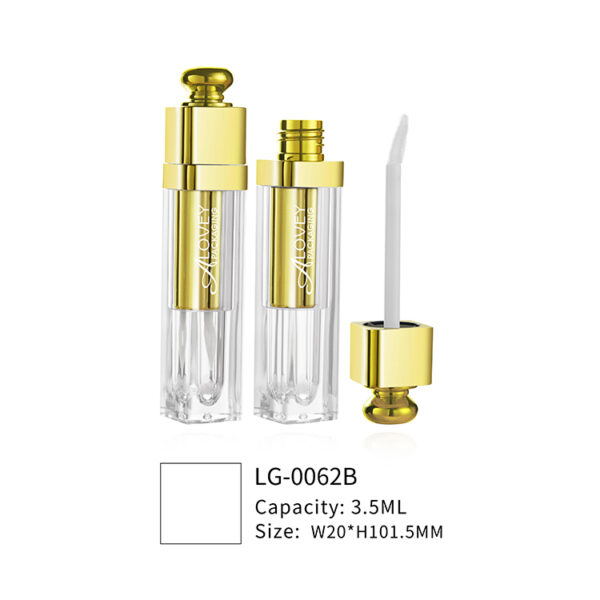 Ball top gold luxury lipgloss packaging lipgloss container 3.5ml