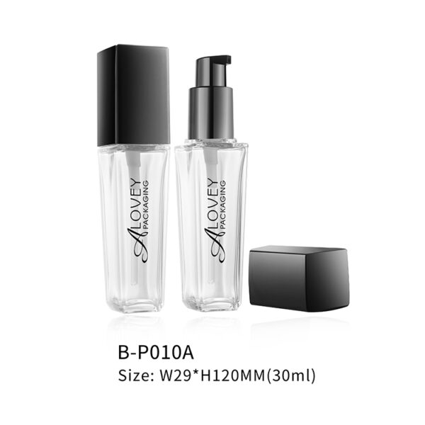 Black Pump Head Plastic skincare bottle With Custom Logo 30ML