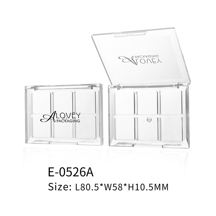 Clear eyeshadow case with 6 color
