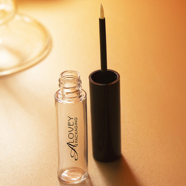 Clear plastic eyeliner tube with black cap EL-0201A