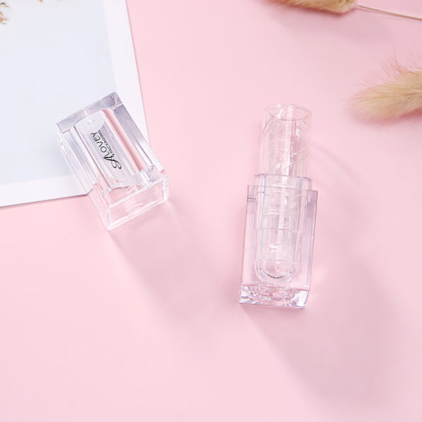 Cusotms Logo clear square lip stick case tube packaging LS-0026B