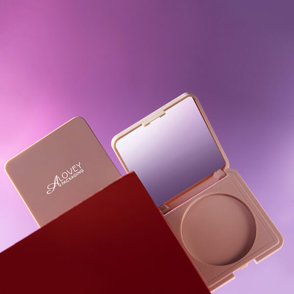 Empty Square blush compact case highlighter case compact powder case with mirror