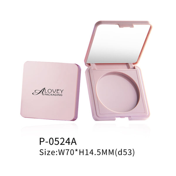 Empty Square blush compact case highlighter case compact powder case with mirror