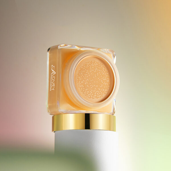 New arrival square gold cap bb cream foundation jar 10g P-J0204A