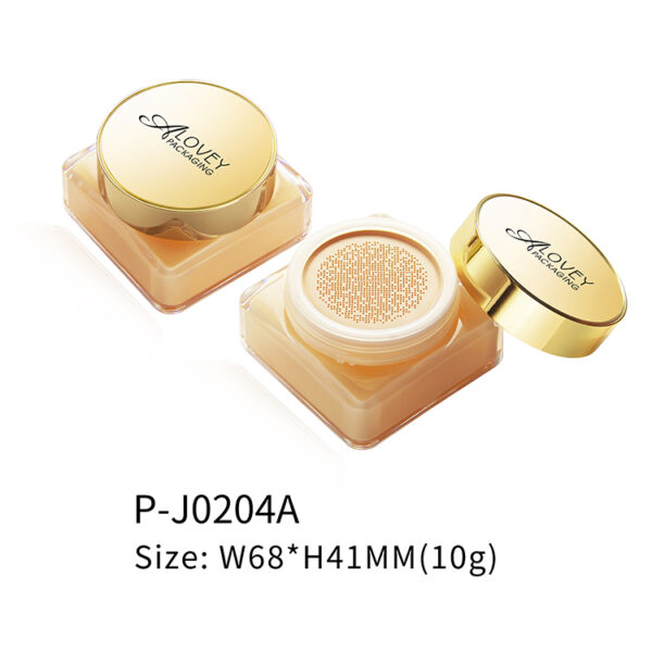 New arrival square gold cap bb cream foundation jar 10g P-J0204A