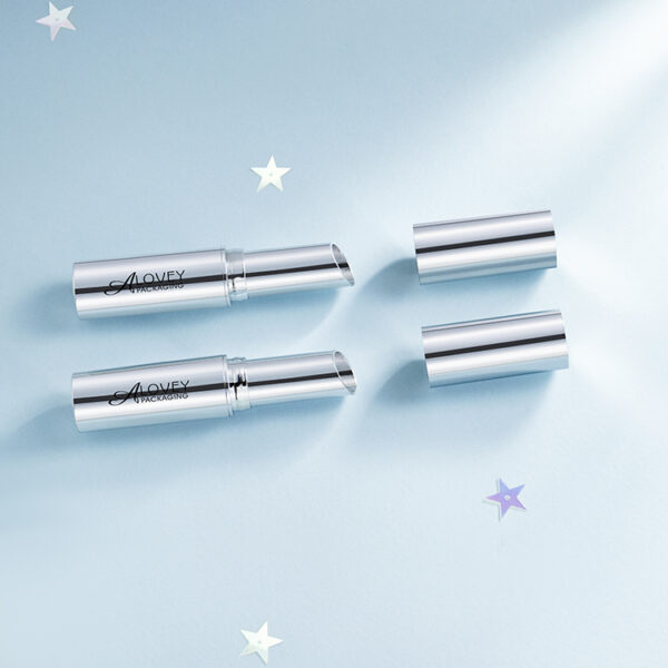 Round Silver Lip Stick Tube With Private Label Printed LS-P0065B