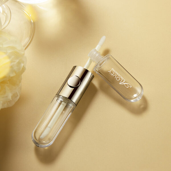 Flat shape double end lipgloss tube dual lip oil tube 3.5ml