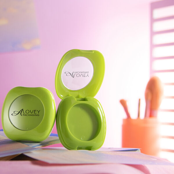 Wholesale compact powder case with mirror and apple shape