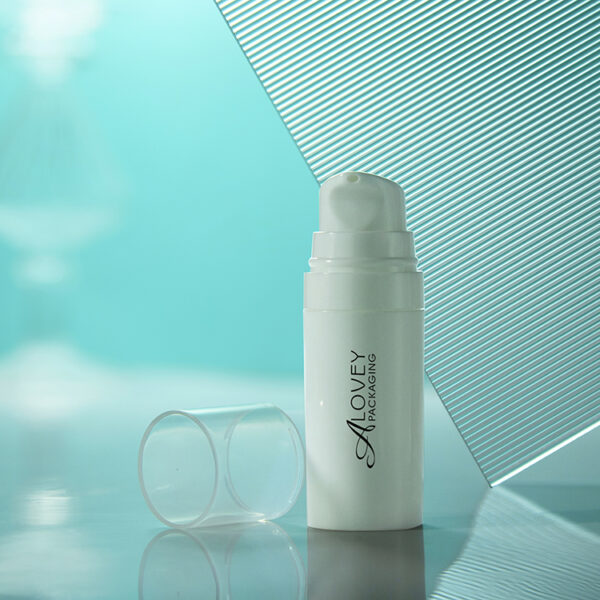 Airless pump plastic cosmetic bottle of lotion for travel 10g