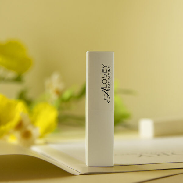 Square portable empty pure white lipstick tube